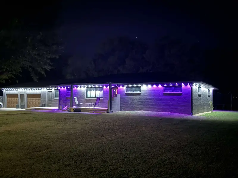 Purple permanent lighting